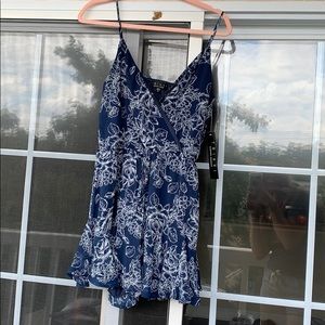 Blue floral romper